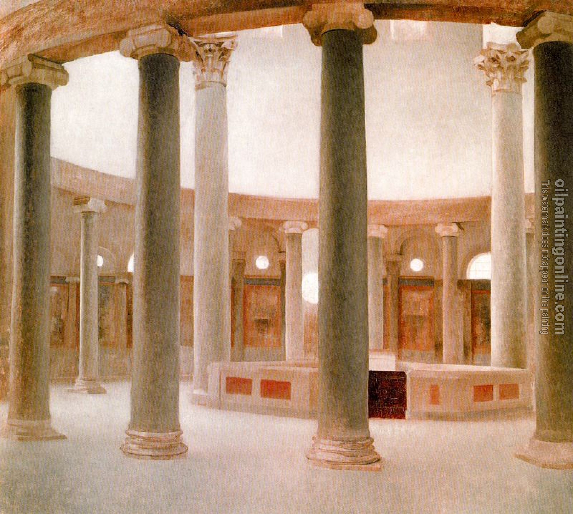 Vilhelm Hammershoi - Inside of the Church of Santo Stefano Rotondo, Rome
